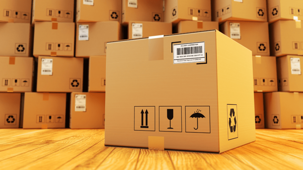 A collection of brown cardboard packages