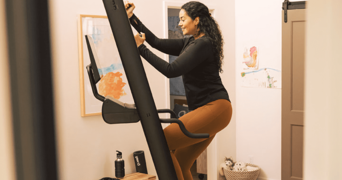 A woman in the gym