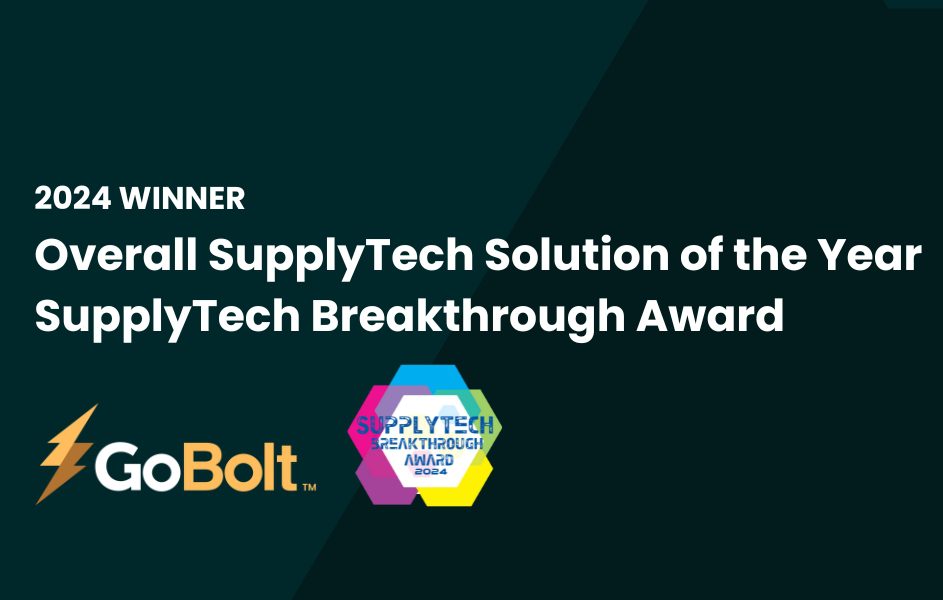 Image announcing GoBolt's 2024 Award of Overall SupplyTech Solution of the Year