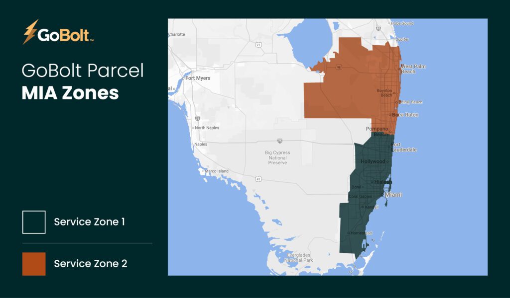 GoBolt Parcel Zone Map - Miami