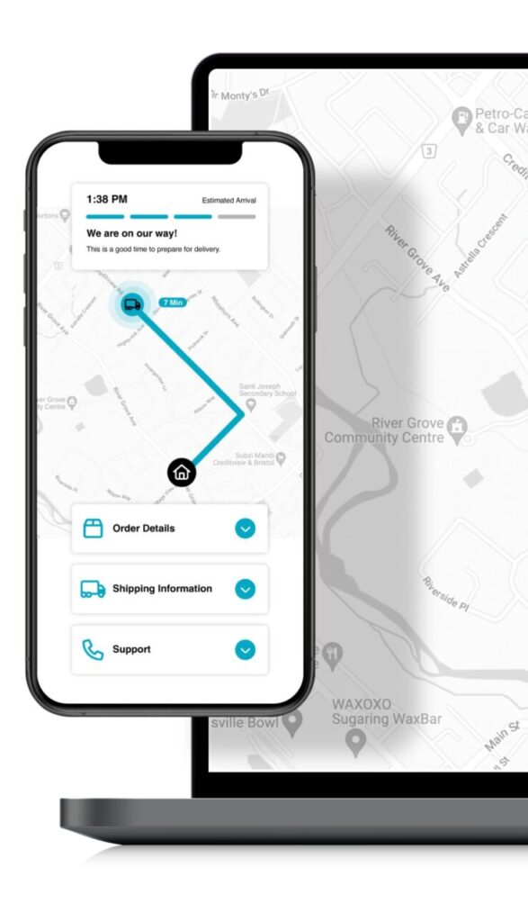 Delivery tracking on mobile device