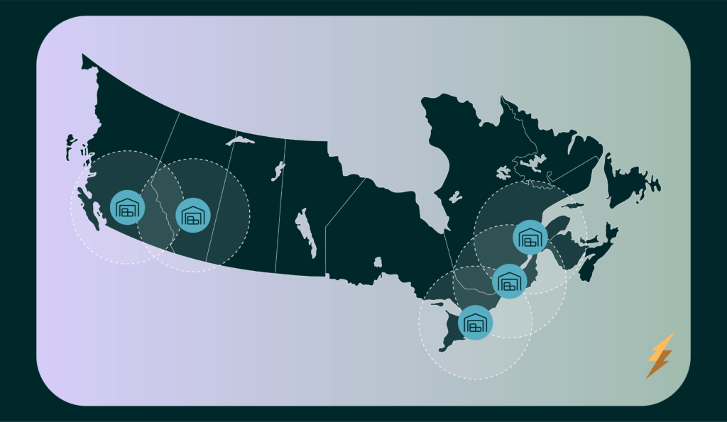 GoBolt's Canadian Fulfillment Centre locations