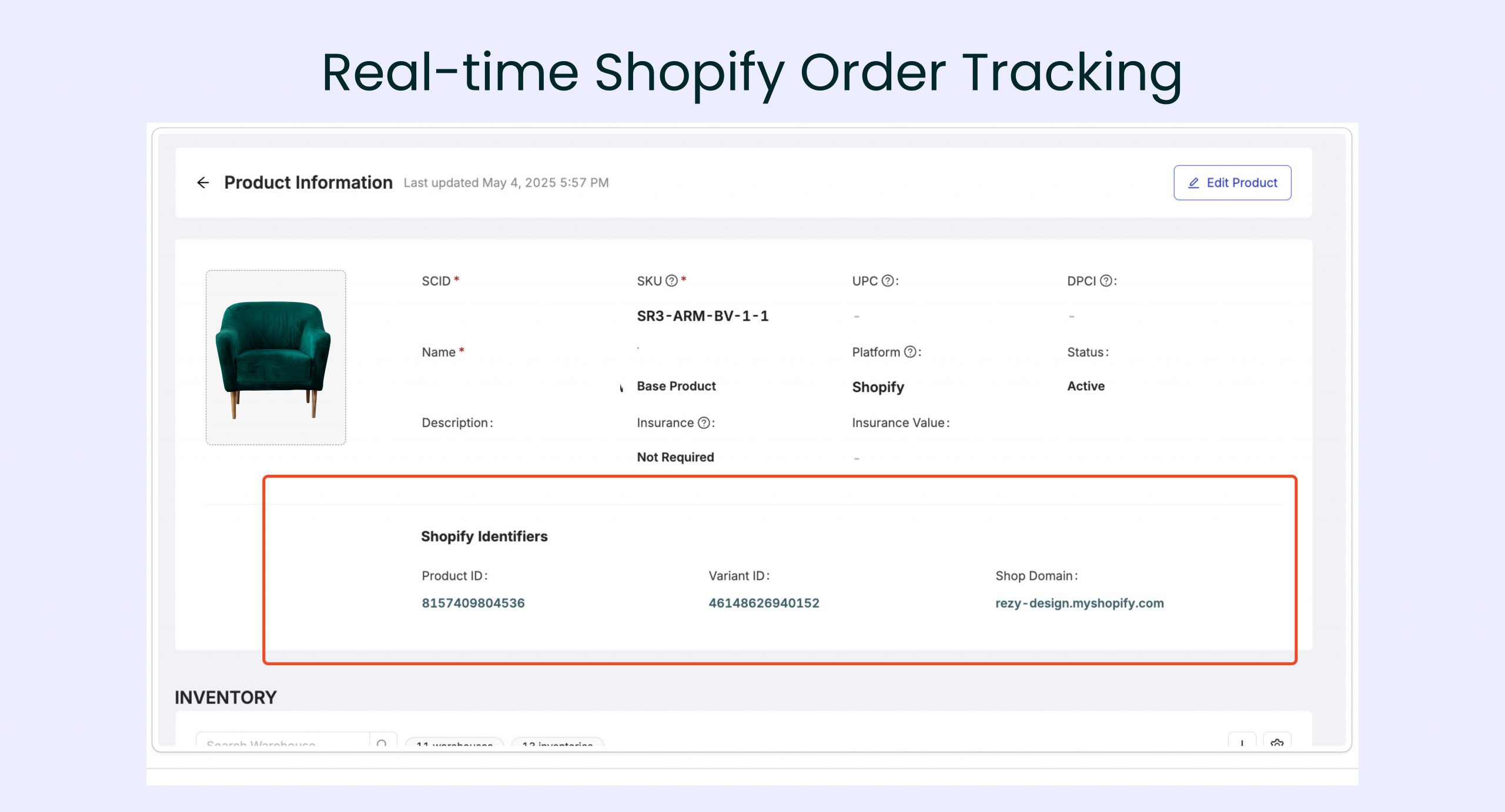 Real-time Shopify order tracking
