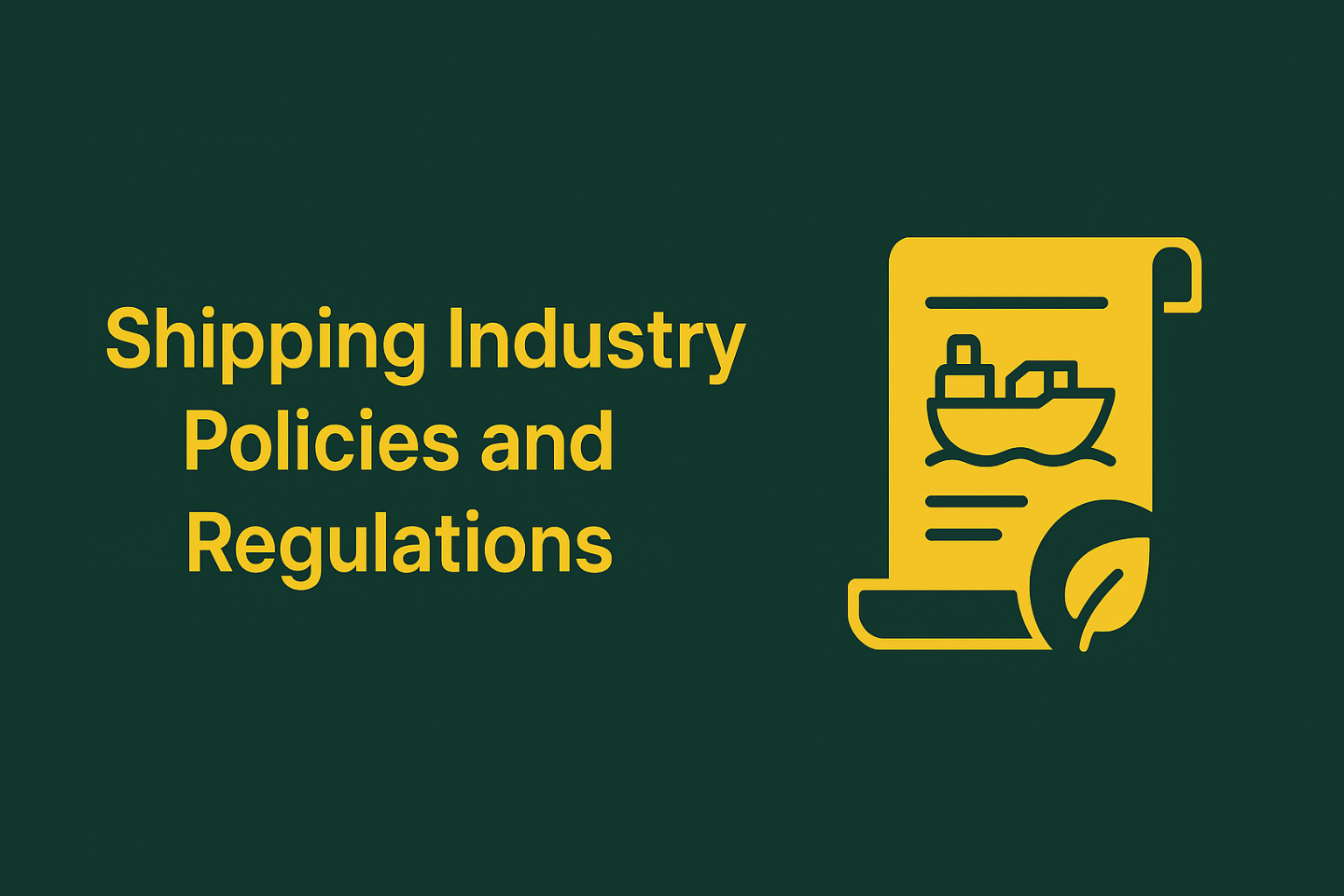 Shipping Industry Policies and Regulations