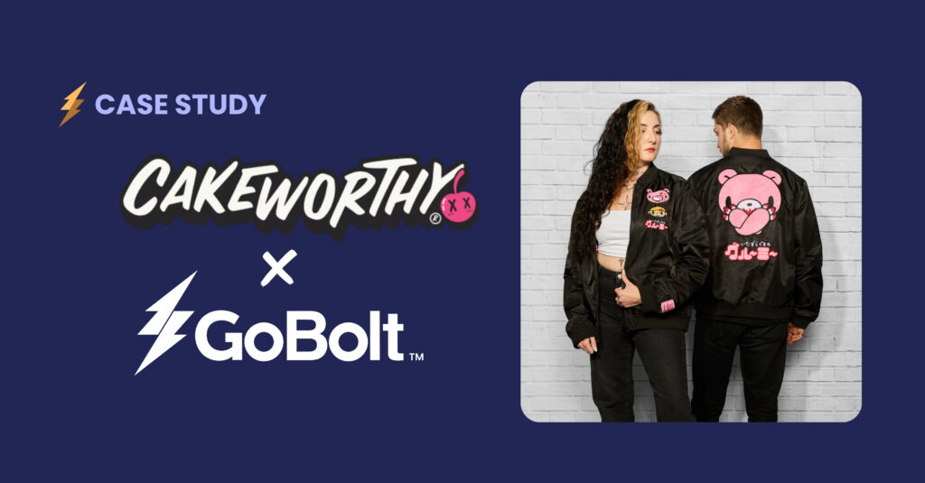 Fashion collaboration featuring stylish jackets with a heading Case Study: Cakeworthy x GoBolt