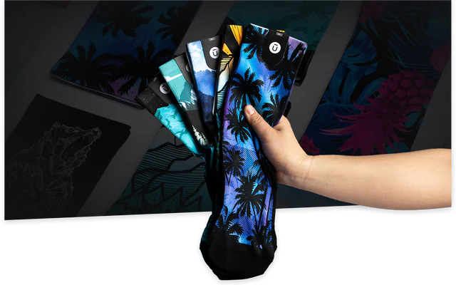 A product image from Outway Socks featuring a selection of their performance socks