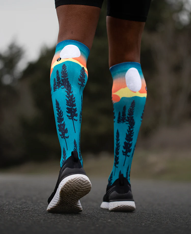 Colorful socks with nature design