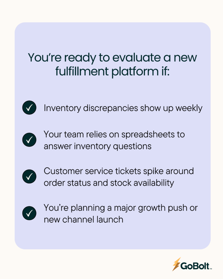 Signs that a growing ecommerce brand is ready to upgrade its fulfillment and inventory systems