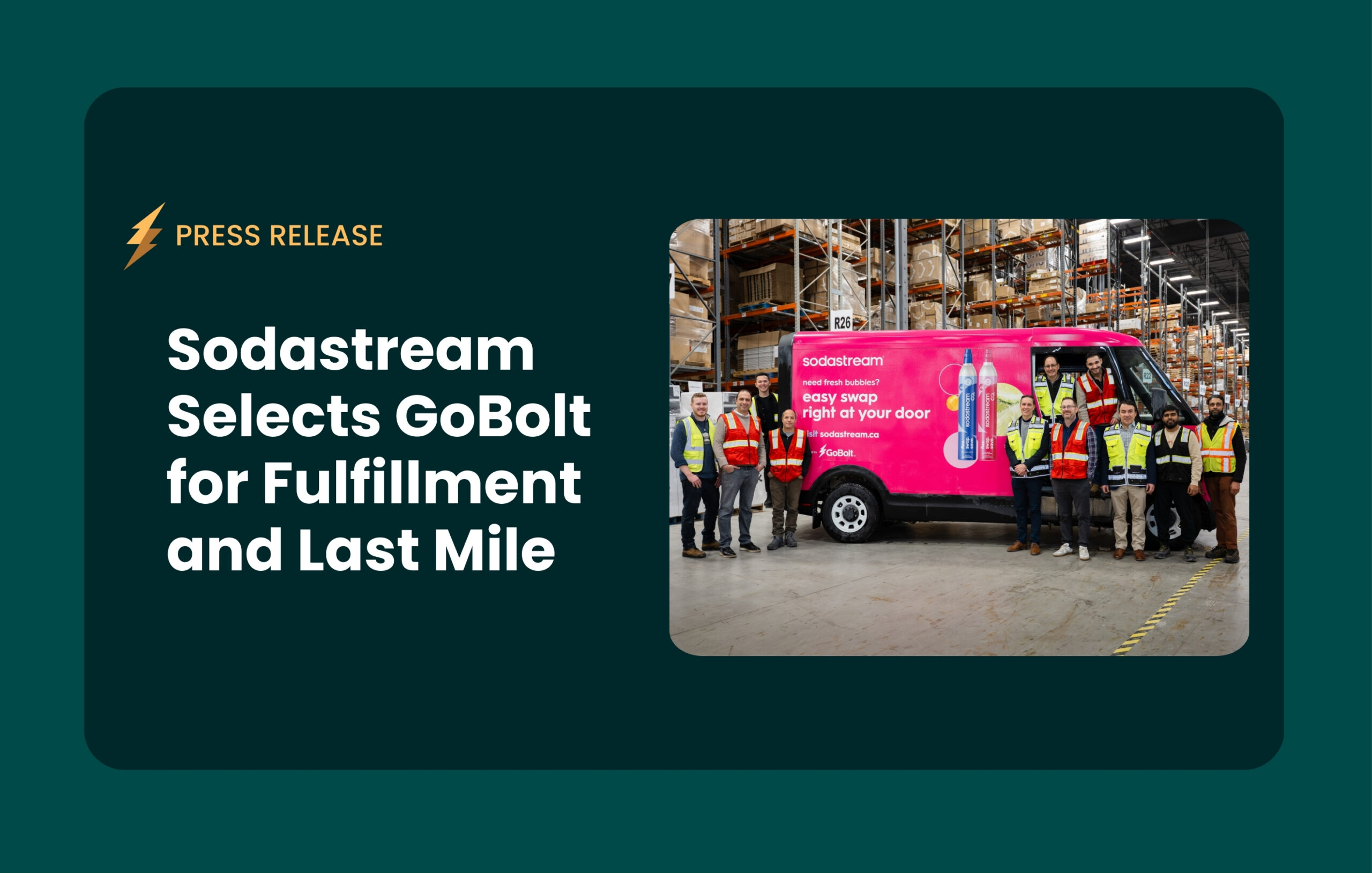 Sodastream Selects GoBolt for Canadian Fulfillment and Last Mile Delivery